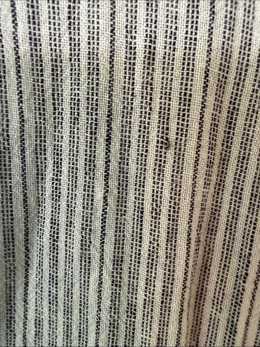 Marine layer Light Gray and White Striped Button-Up Shirt Size Medium - Picture 2 of 6